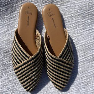 Time And Tru Women's Raffia Mule Shoes - 9
